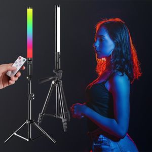 Andra flashtillbehör RGB Light Stick Wand med stativstativ Färgglada LED -lampa Fyll handhållen Speedlight P Ography Lighting Video 230823