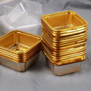 Ta ut containrar PIE Disponable Plastic Cupcake Mooncake Tray Packaging Box Mousse Container Cake Holder