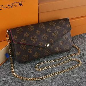 Porta da donna Pochette Pochette Multi Felicie Borse in pelle Messenger Borse in pelle di alta qualità Borsa a traversa floreale Y5QS#