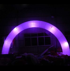 all'ingrosso 10mx5mh (33x16.5fth) commerciale decorativo a LED rotondo di illuminazione gonfiabile Archway porta per l'evento per matrimoni per feste