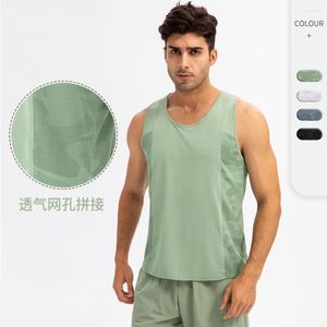 Men's Tank Tops Summer 2023 Mens Private Label Active Gym Wear Mesh Camouflage Print Top