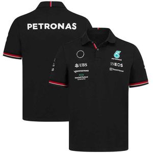 Men's Malaysian National Petroleum F1 Racing Team Summer with Collar Casual Polo Shirt