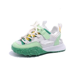 Sneakers Spring Summer Children Mesh Shoes Gilrs Fashion Bright Green Boys Breathable Cool Sports Half Sandals 230823