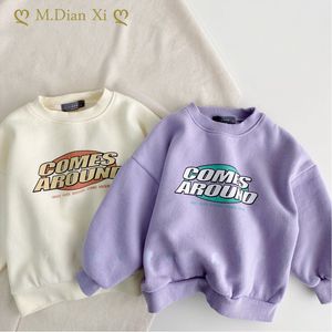 Tshirts Childrens Clothing Spring Autumn Tshirt Boys and Girls Letter Simple Leisure Thin Long Sleeve Sweater Kids Clothes 230823