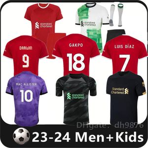 2023-2024 GAKPO DARWIN soccer kits - Luis Diaz Alexander, Arnold, MAC ALLISTER, Szoboszlai, Gravenberch - Men's and Kids' Uniform Kit with A.BECKER - Available in GK Sizes 16-4XL