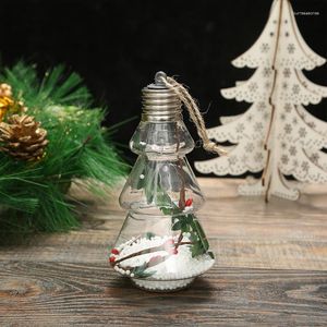 Parti Dekorasyonu Noel Led ampul top Xmas Ağacı Gece Işık Kolye Festivali Asılı Şeffaf Süs Ev Düğün Dekor Malzemeleri