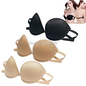 Bras invisível push up sutiã sem alça de vestido formal noite noite autoadesiva Brassiere Deep v mergulhe 230823