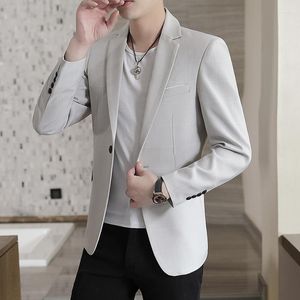 Men's Suits 2023High-end Youth Fashion Handsome Trendy Casual British Small Suit Jacket Slim Long-sleeved Plaid