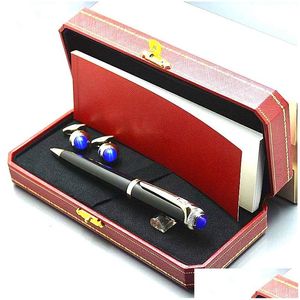 Ballpoint Pens Wholesale Luxury Christmas Gift Pen Carts Branding Metal Office Writing Ball Can Select With Man Shirt Cufflinks And Dhhvk