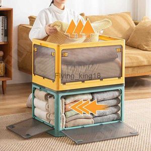 Foldable Clothes Organizer Side Storage Boxes Sundries Child Toy Open Car Trunk Storage Plastic Movable Boxes Containers HKD230812