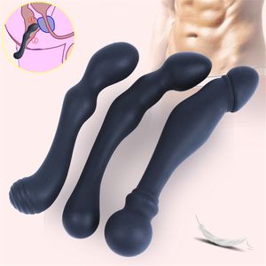 Brinquedos anal vibrador massagem de próstata unisex plug vagina estimulação silicone adulto brinquedo sexo gay mulheres ânus dilatador abridor 230824