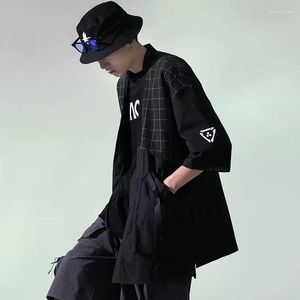 Abbigliamento etnico primaverile Summwe giacca per cappotto da uomo più taglia 3xl giapponese kimono cardigan tradizionale costume samurai hip hop street