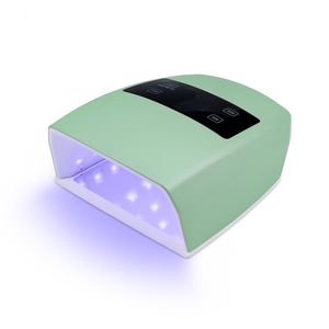 Nagelorter 96W Pro Cordless UV LED Nail Lamp White Light Manicure Battery Nail Dryer Curing Gel Polish High Power 45 st -lysdioder Laddningsbara 230824