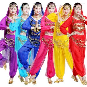 Scene Wear Belly Dance Clothes Set för vuxen Lady Egypten Bollywood Costumes Sexiga kvinnor Högkvalitativ dansbyxa