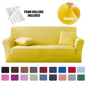 Pokrywa krzesełka rozciągające sofy na zwykły kolor dla salonu bez poślizgu Couch Couch Cover Cover dla zwierząt dla zwierząt domowych w kształcie litery L 1PC 230824