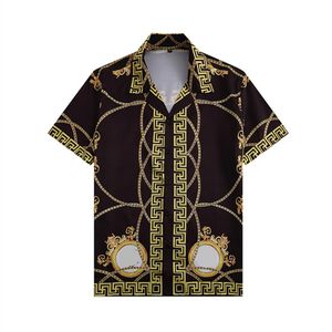 Neue Sommer -Designer -Shirts Herren Hawaii Silk Bowling Hemd Casual Shirts für Männer Luxus Kurzarm Shirt Shirt247g