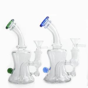 BERACKY 6INCH GLASS VATTEN BONGS MED 14 mm Glass Bowl Colorful Heady Glass Water Pipes Beaker Bongs Dab Oil Rigs Recycler Bong For Smoking LL