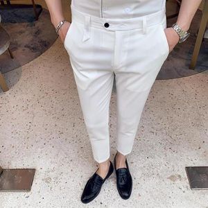 Męskie garnitury Blazers 2022 STYL BRITIMIN SURES Suit Pant Man Men Man Brand Projektant Gentlemen Business Casual Prace Spodnie White3232