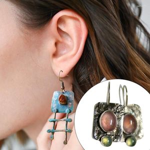 Dingle örhängen 1 par kreativ sten för kvinnor hög kvalitet oregelbunden geometri charms hängsmycken smycken festgåvor