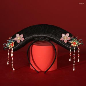 Party Supplies Ancient Qing Dynasty Princess Empress Hair Headwear For Women Vintage Qi Tou Head Band Halloween Cosplay Headdress Easy To