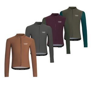 Велосипедные рубашки топы PAS Normal Studios Осень зимняя тепловая одежда с длинным рукавом с 34 шортами нагрудников, установленными на 1020 градусов 230824