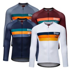 Maglie da ciclismo Top Santic Maglie maniche lunghe da uomo vestibilità comoda MTB maglia a maniche lunghe bici da strada 230824