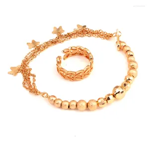 Braggle Women Bracciale Anello Materiale di rame di alta qualità Gold Placted Bead Bridal Wedding Jewelry Designer di lusso all'ingrosso