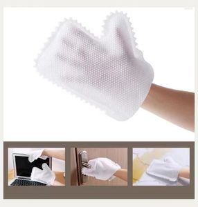 Disposable Gloves 10 Pcs Cleaning Cloth Non Household Window Dust Removal Adsorption Reuse Bamboo Fiber