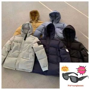 Brusttaschenabzeichen Herren Daunenjacke Modedesigner-Pufferjacke Winter-Daunenjacken mit Kapuze Abnehmbarer Hut Warmer Mantel T6