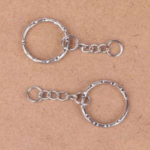 Klasyna Smycze Sprzedaj antyki Sier Band Chain Key Pierścień DIY