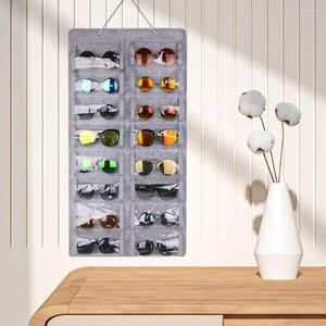 Storage Boxes Dust-Proof No Scratch Eyewear Display Hanging Wall Pocket Glasses Organizer Sunglasses Holder Office Use