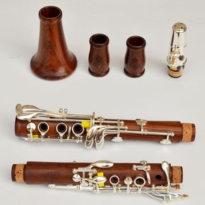 MORESKY Red Wood Professional Clarinet Bb Rosewood Clarinet Silvering keys Solid wood Sib Klarnet