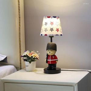 Wall Lamp Homhi Children's Room Bear Guard Bedroom Table Boy Bedside Cute Decorative Creative Wandlampen Decor HWL-210