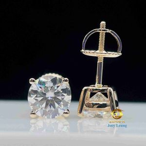 Stocks Rapper Jewelry Iced Out Jewelry S925 Earring Real Gold Plating 3mm to 11mm Vvs Moissanite Diamond Stud Earrings