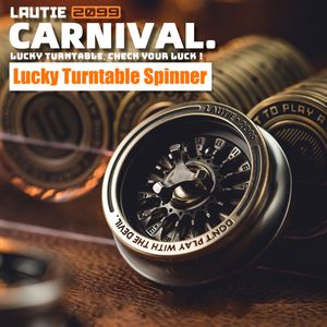Спиннинг верхняя часть Lautie Lucky Turntable Fidget Spinner карнавальная рулетка Композитная сцепление на стойке