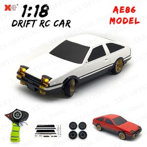 ElectricRC Car RC Drift 118 AE86 Model Mini Car 2.4GHzリモートコントロール2wdロード15kmh高速ドリフトレーシングおもちゃの車ギフト子供230823