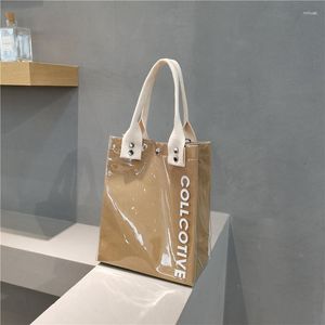 Bolsas de ombro Pvc Bag Paper Brown para e mulheres de um ombro, compras cruzadas