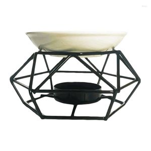 Candle Holders Aromatic Oil For BURNER Geometric Metal Essential Wax Melt Warmer Melter Fragrance HOM