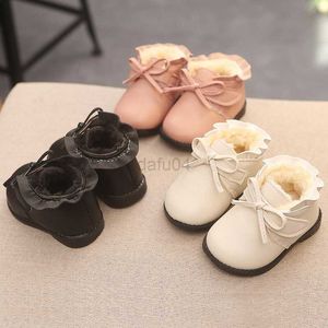 Botas inverno bebê meninas tornozelo bota moda criança sapatos com pelúcia muito quente crianças botas de neve tamanho 15-25 l0824