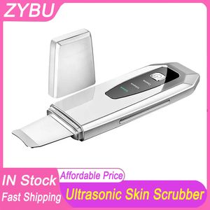 Ultraschallhaut -Scrubber Vibration Face Spatel Blackhead Remover Schaufel Saubere Kavitation Peeling Facial Lifting EMS Hautpflege Behandlung in Ernährung Führung