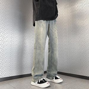 Jeans masculinos de alta qualidade homens calças jeans denim desinger slim adequado para as calças casuais de rua do homem cowboys b108