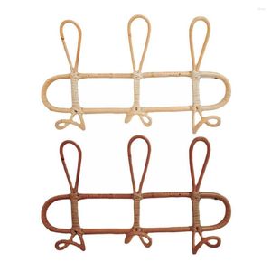 Hangers Rattan Clothes Hanger Storage Organizer Kids Garments Hanging Hook Room Decor Wall Hat Rack Hooks Y8r6