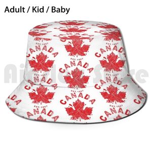 Breda brimhattar Bucket Canada Day Est 1867 Red Hat Adult Kid Baby Beach Sun Celebrate Maple Leaf 230823