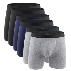 Underpantes Cotton Men calcinha calcinha boxer shorts de perna longa Hombre masculino Marca Tamanho europeu Plus S XXL 230823