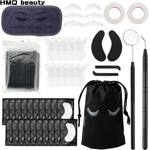 Andra artiklar 1 PCS Eyelash Extension Supplies Kit Lash Lifting Tools Mjuk panna Klistermärke Kontroll Spegel Kosmetisk väska Mikroborstband 230823