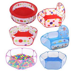 Baby Rail Foldbar Children Ocean Ball Pool Tält Kids Spela Ball Pool Outdoor Game Stor tält för barn Barn Bollgrop 230823