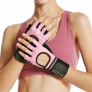 Supporto per il polso Protezioni traspiranti Guanti fitness Pressione Ciclismo Guanto mezze dita Sollevamento pesi Protezione con manubri Mano