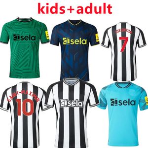 23 24 Tonali Soccer Jerseys Almiron New Calste Trippier Bruno G. 2023 2024 Joelinton Football T Shirts Isak nufc United Maximin Wilson Utds Men KIDS KIT Tredje uppsättningen