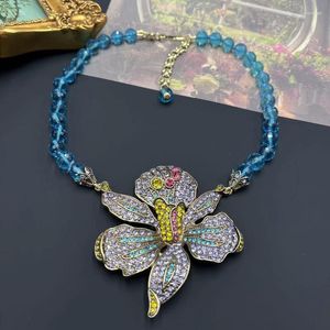 Choker tidlös undrar fancy zirconia geo blommor uttalande halsband för kvinnor designer smycken goth runway lyx sällsynt punk prom 4023