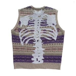 Giubbotti da uomo Kapital vintage non Hirata hiroshi giapponese scheletro stampato a strisce di fiori etnici maglione maglione maglione lana sciolta sciolta miscela